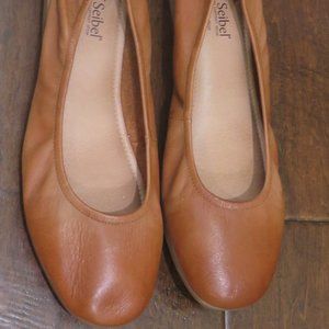Josef Seibel Fenja 01 Leather Ballerina Slip-Ons Size EU 40 Brown Camel Size 9